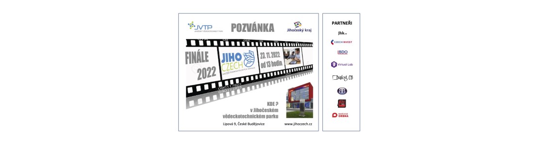 POZVÁNKA NA FINÁLE 5. ROČNÍKU SOUTĚŽE JIHOCZECH, JIŽ 23. LISTOPADU!